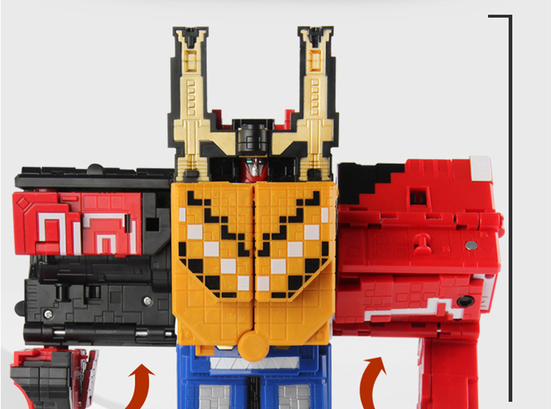 百兽创战纪 i动物合体数字方块变形机器人玩具动物战队合体数字变形