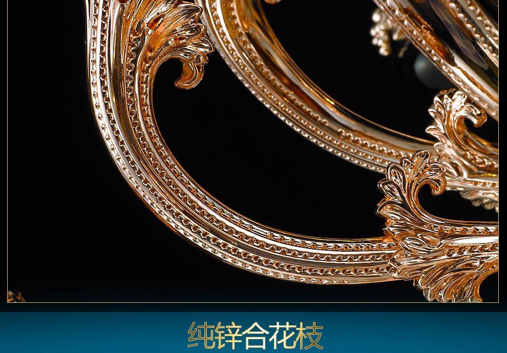 库博－光移动 欧式锌合金水晶吊灯客厅灯餐厅蜡烛复式别墅楼梯吊灯灯具 2368 榄鸿金12+6头吊灯两层