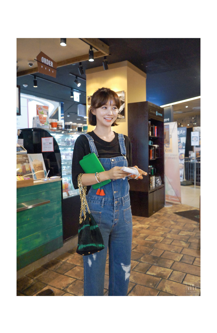 IG 2016春季新款大码学生牛仔背带短裤女连体吊带可爱宽松休闲韩版潮 M