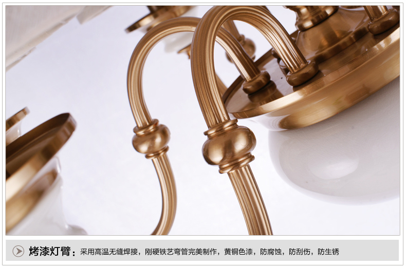 美式吊灯餐厅客厅吊灯 现代卧室吊灯 简约仿铜欧式吊灯 0280-12+8+4