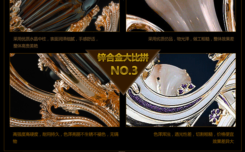 库博－光移动 欧式锌合金水晶吊灯客厅灯餐厅蜡烛复式别墅楼梯吊灯灯具 2368 榄鸿金12+6头吊灯两层