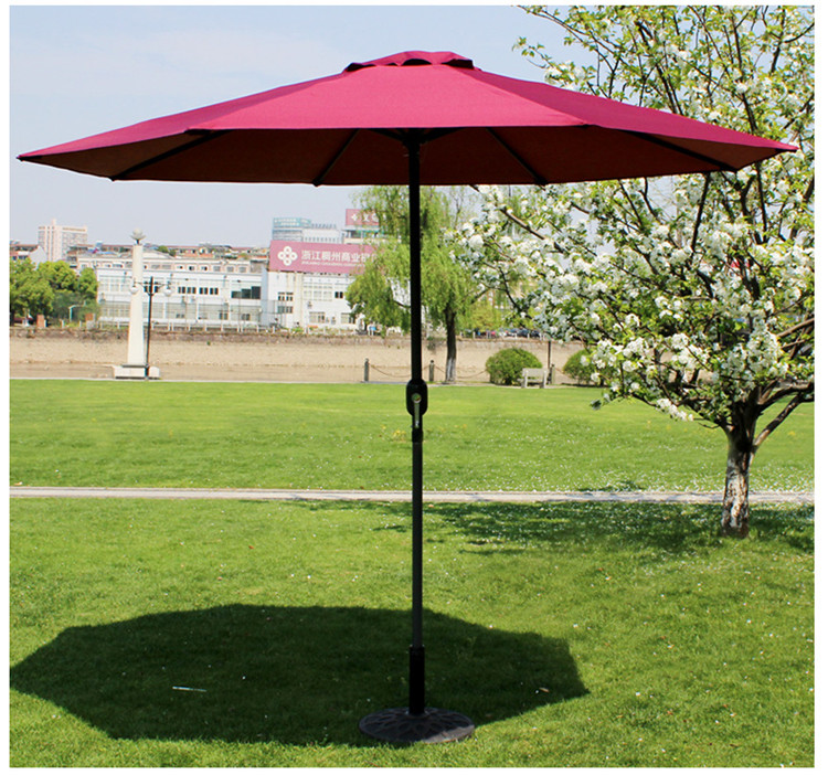 7米庭院伞防雨太阳伞中柱伞沙滩伞钓鱼伞广告伞 铝直防雨墨绿 水座