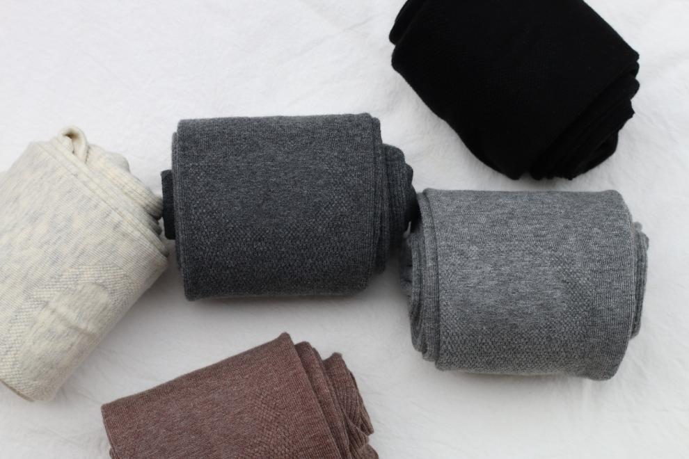 安小落 秋冬款700d浅咖啡棕色麻灰系棉质微压显瘦美腿打底连裤袜子女