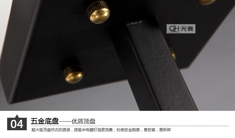 梦晗灯具北欧美式乡村吊灯 中式创意LED烛台云石复古餐厅工业控吊灯8001 95cm*36cm送5Wled