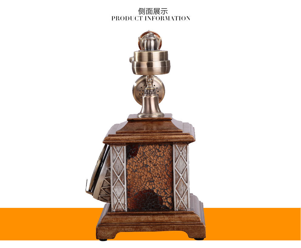 
                                        艾蒂斯 家庭时尚创意来电显示仿古电话机座机复古欧式老式古典电话 8610按键款                