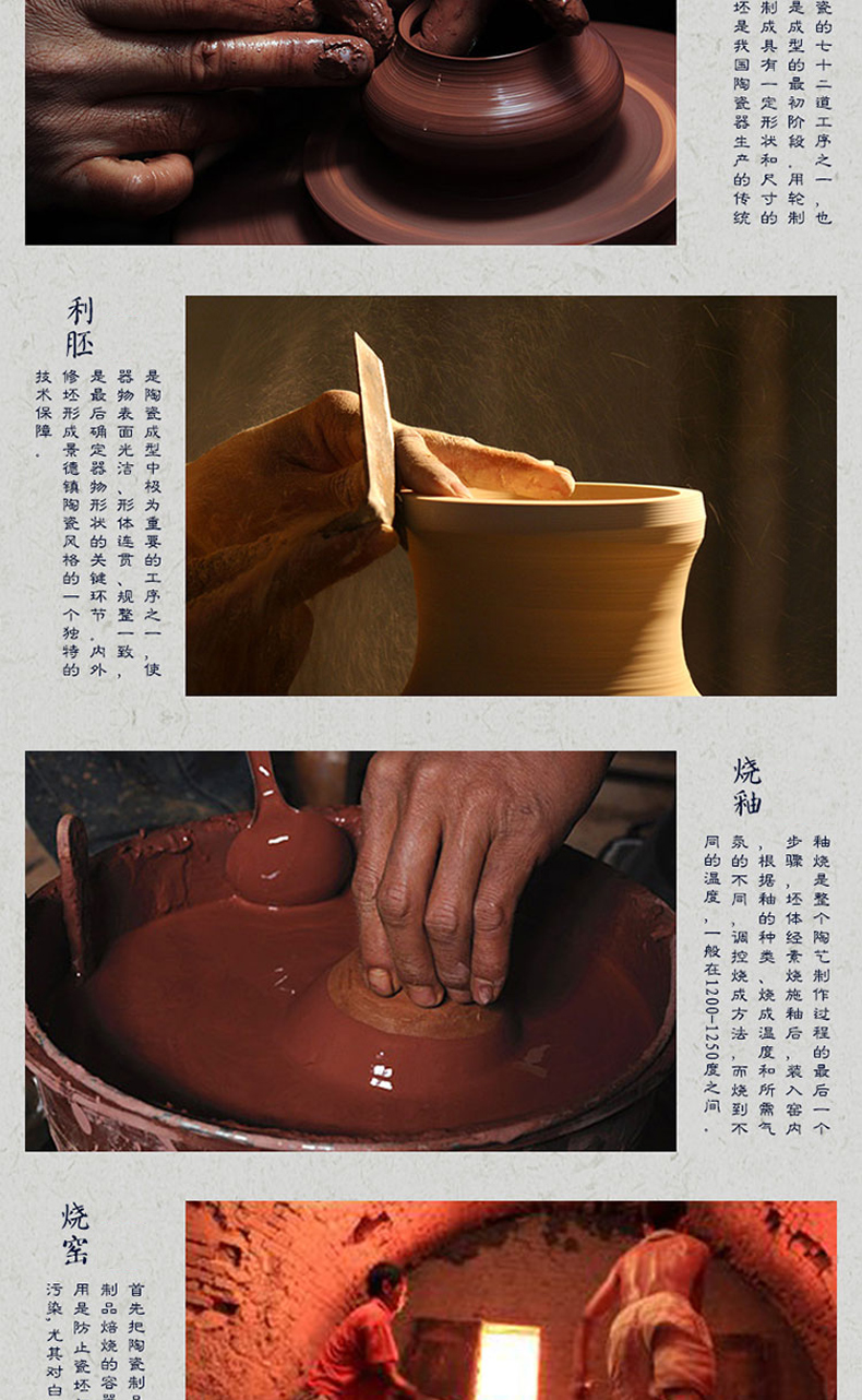 
                                        帝博钰 陶瓷茶叶罐置物罐醒茶罐 景德镇手绘窑变 釉里红茶具配件 绿釉青莲                