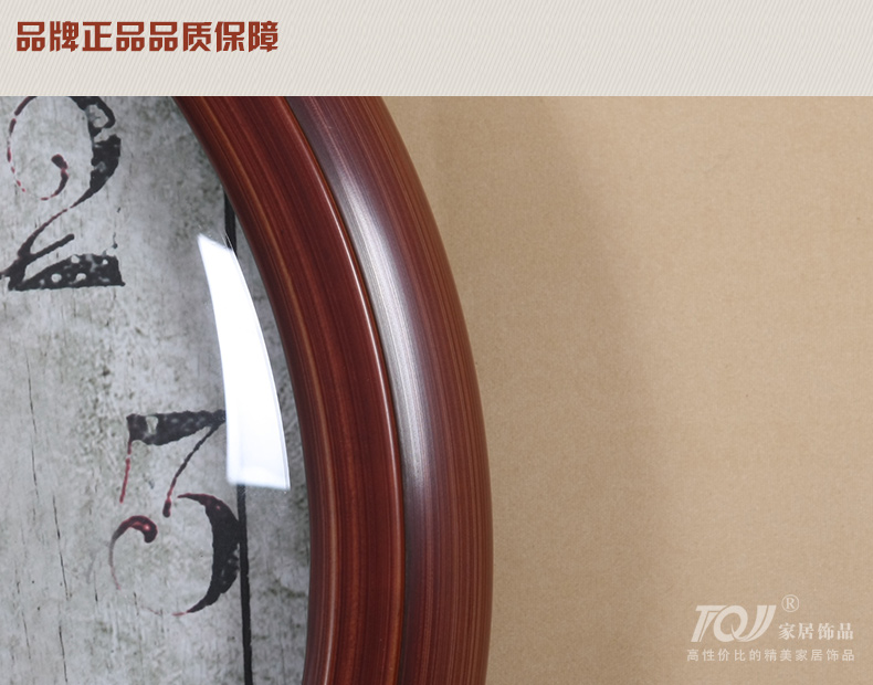 
                                                            屯奇居（TQJ）欧式纯铜壁挂钟客厅木头装饰挂表创意吉祥孔雀静音石英钟 图片色                
