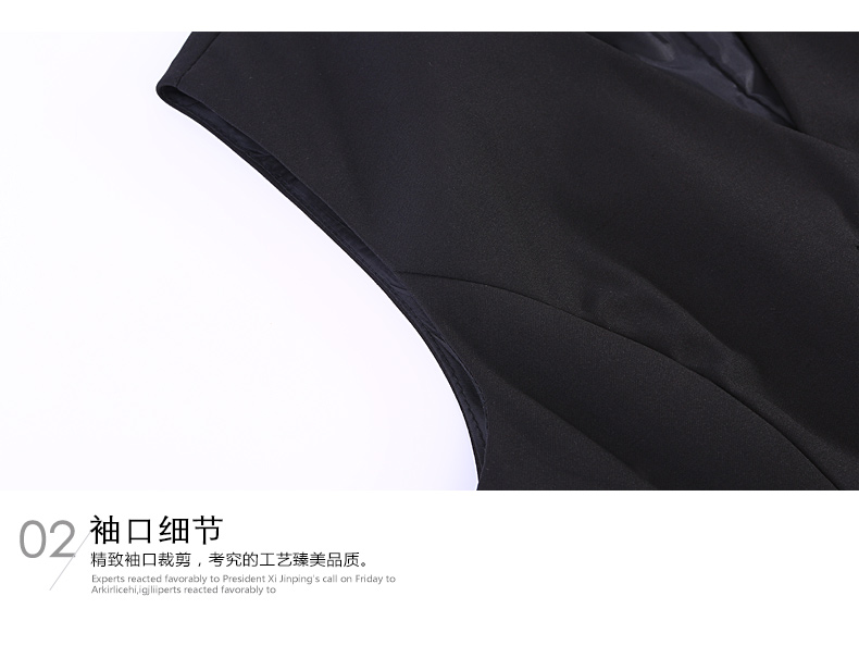 
                                        栢领 春秋新款马甲女马夹背心工装小西装马甲女酒店银行工作服正装女 蓝马甲+蓝裤+蓝衬衫 L                
