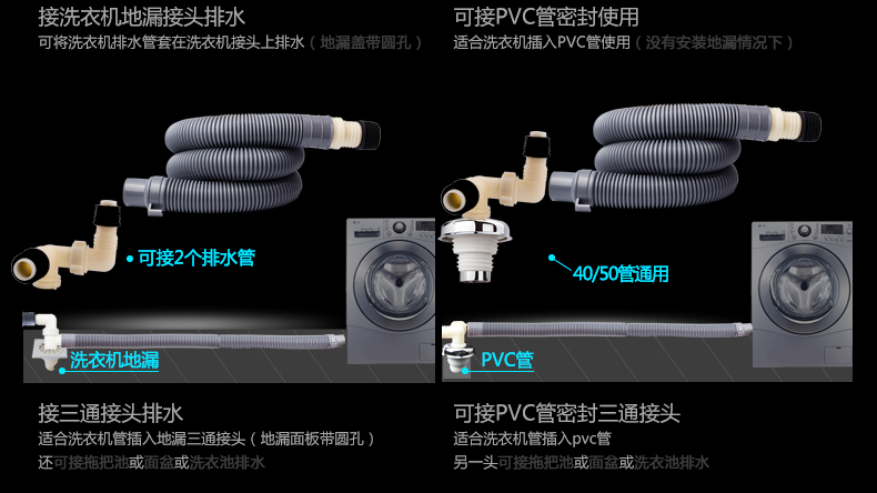 潛水艇 洗衣機排水管延長管海爾松下西門子小天鵝lg滾筒洗衣機配件