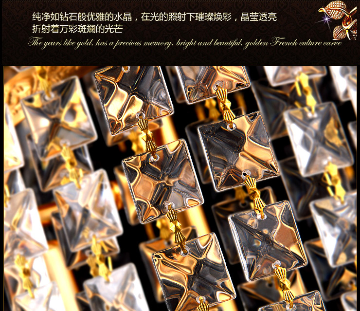 蒙特丽 金黄色水晶吊灯5803 大型豪华别墅楼梯灯餐厅灯客厅灯具(B) 500*1700