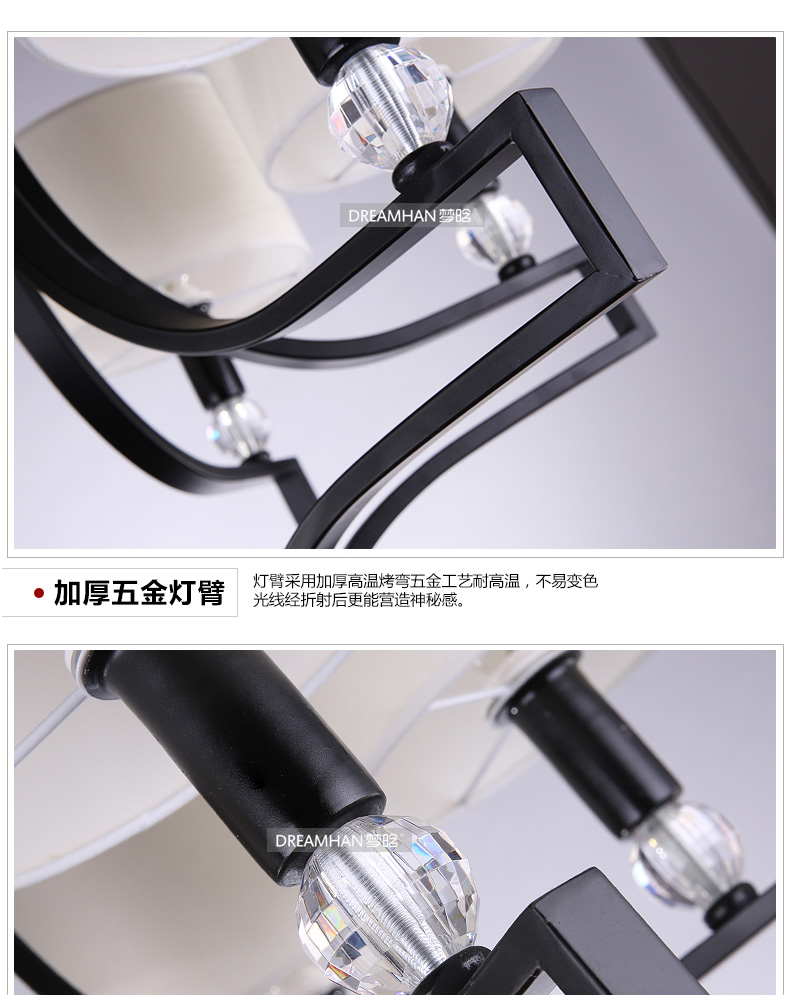 梦晗吊灯欧美式乡村现代简约铁艺客厅卧室灯餐厅灯具灯饰2015 10头咖啡色灯罩