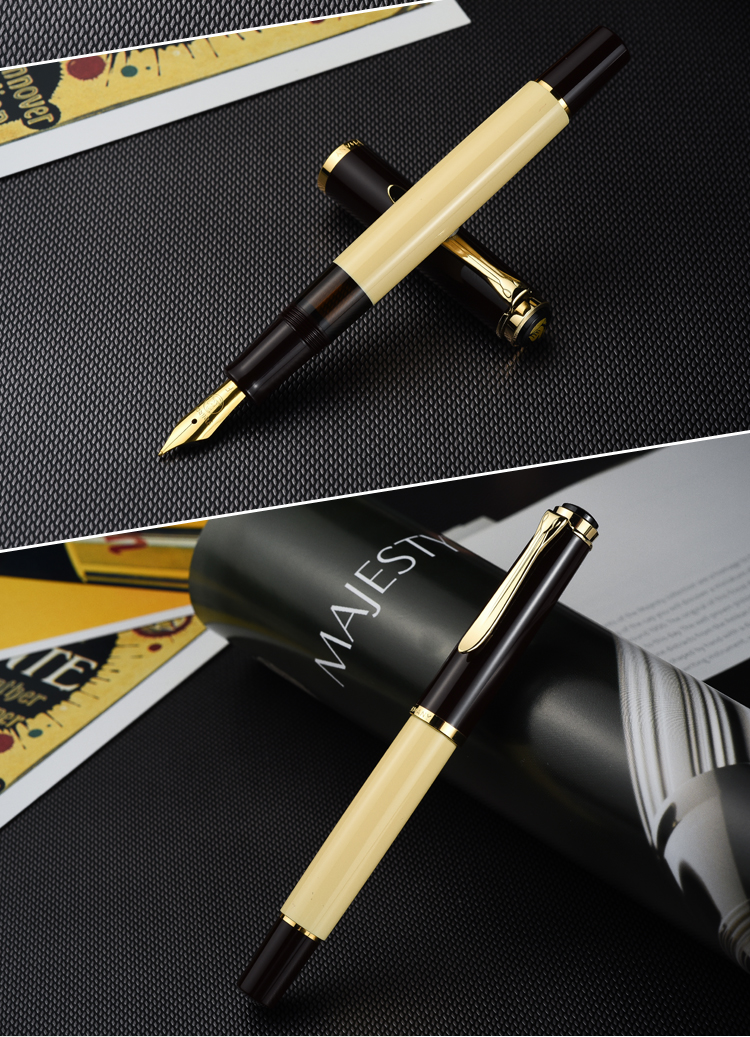 pelikan百利金 2015年款限量德国钢笔传统m200 黑色礼盒 f尖