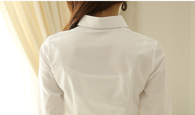 
                                        瑜歌 女士2017白色衬衫女春衬衣女长袖韩版修身职业OL女装大码学生春装6621 白色 M                