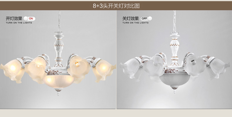 奥朵美式乡村吊灯客厅餐厅灯 欧式田园吊灯树脂吊灯餐灯 CL30636
