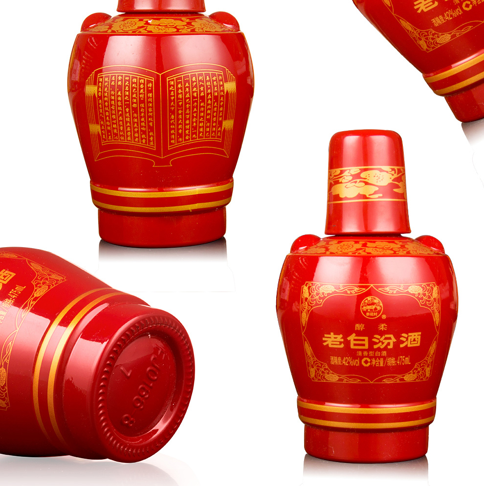 汾酒醇柔老白汾酒42度475mlx6白酒整箱礼盒装