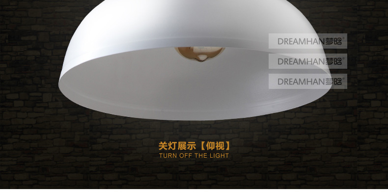 梦晗灯具 欧式复古铁艺餐厅楼梯过道灯饭厅吧台咖啡厅 酒吧吊灯 客厅卧室吊灯Q8026 黑色配爱迪生灯泡