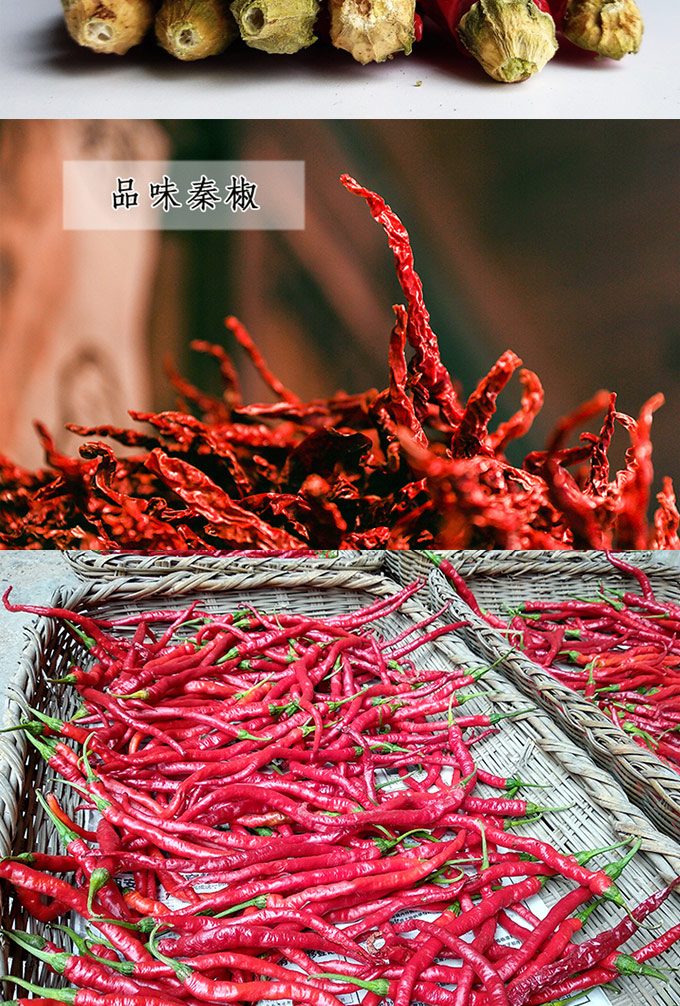 陕西秦椒 500g 简装 陕西特产 关中缘油泼辣子用干辣椒特香 线椒红