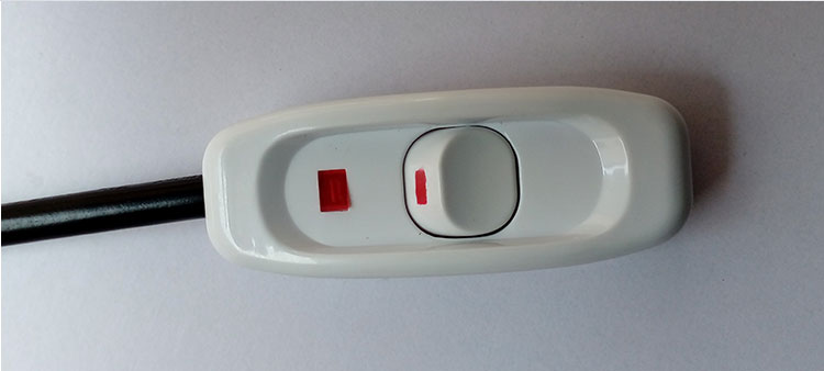 家用床头开关小开关按钮中途开关单控型老式开关带指示灯10a 黑色