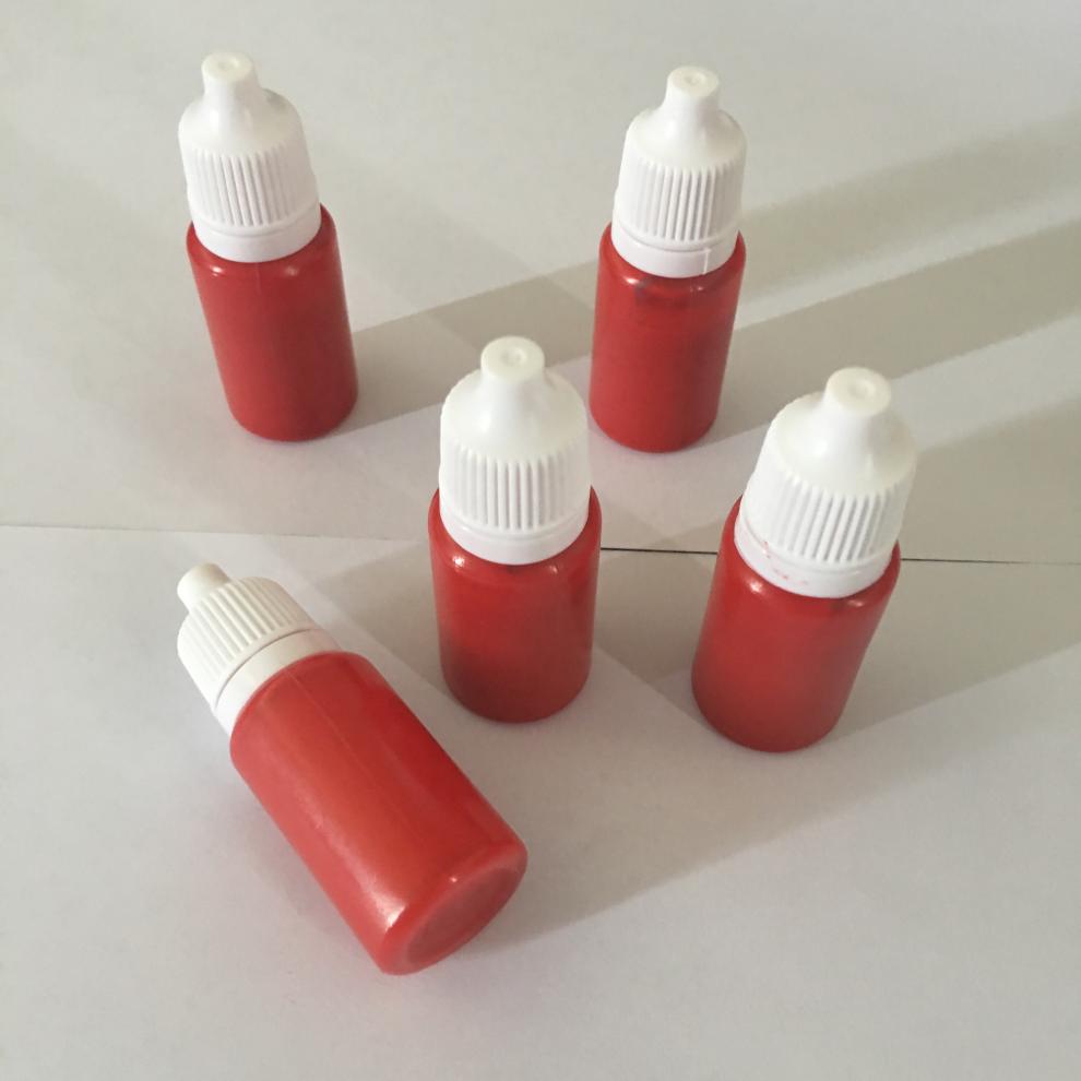 光敏印油10ml 瓶装 20支/盒包装 印章材料批发 光敏印油红色1000ml装