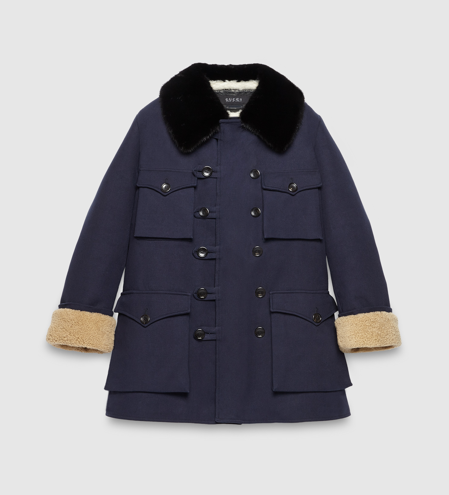 古奇(gucci)男款风衣 混纺 双排扣 386220 z407a 4802