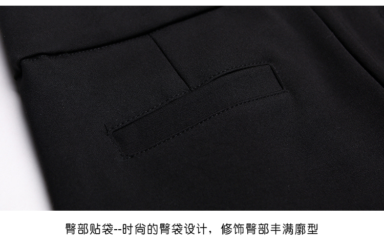 璐婷2016秋冬新款女性打底裤 休闲铅笔裤小脚裤长裤修身 黑K5QJ9502 黑色(K5QJ9502) M/27