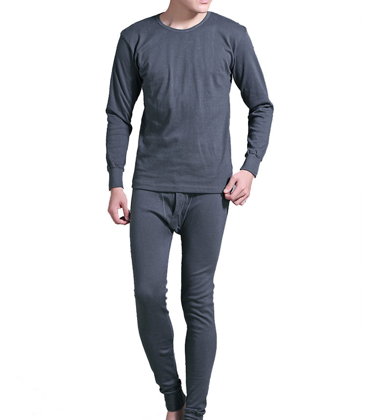 07内衣裤套装保暖内衣男式莫代尔户外秋衣秋裤军 深灰色 陆军 165-170