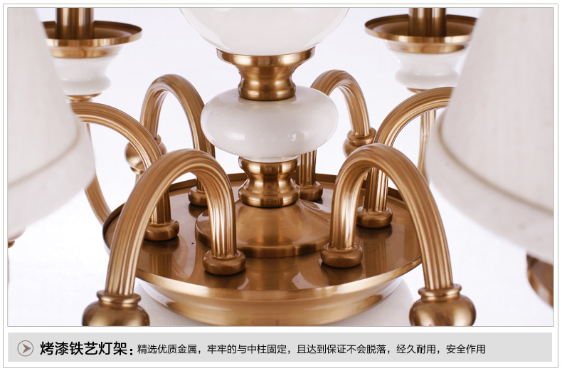 美式吊灯餐厅客厅吊灯 现代卧室吊灯 简约仿铜欧式吊灯 0280-12+8+4
