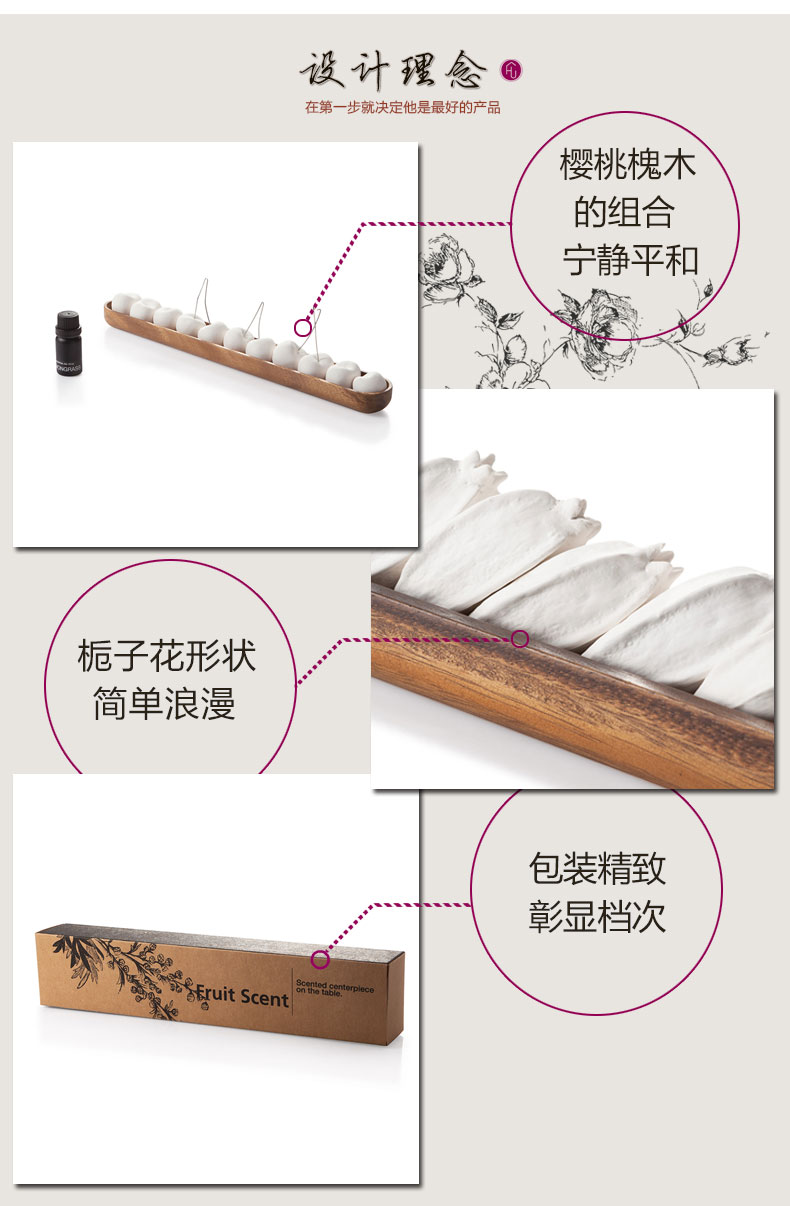 homesup 捷尚居  樱桃形散香瓷 柠檬草香型香薰精油 手工泰国进口 樱桃