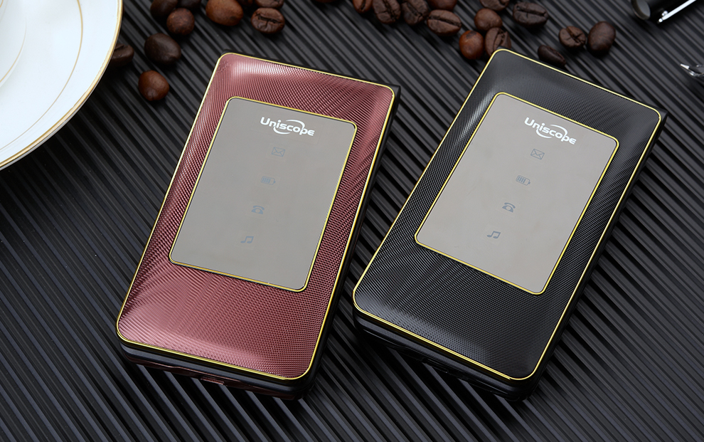 优思（Uniscope）US98c 电信2G翻盖老人手机 黑色