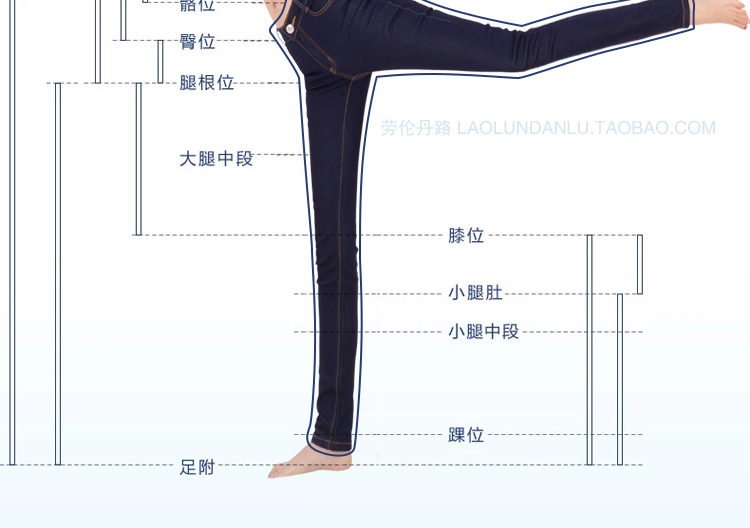粉艾妮2015韩版中腰牛仔裤女长裤弹力显瘦铅笔小脚裤 牛仔裤女 深蓝色 27码