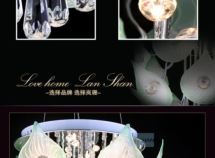 岚珊水晶灯创意吊灯具led餐厅灯时尚卧室灯现代简约客厅灯饰D185