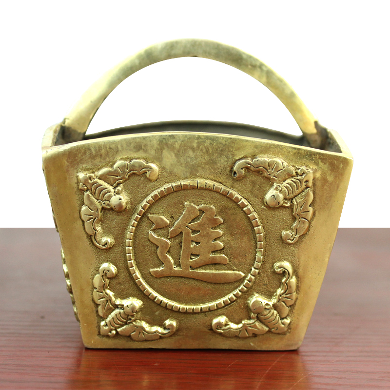 宇卓铜器纯铜斗黄铜斗铜工艺品铜斗家居装饰摆件大号蝙蝠斗