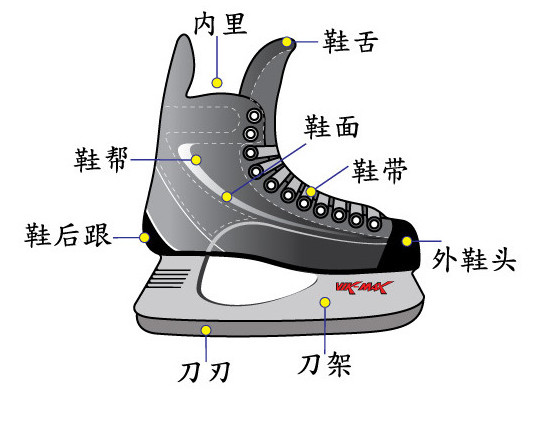 冰刀鞋刀刃凹槽图解图片