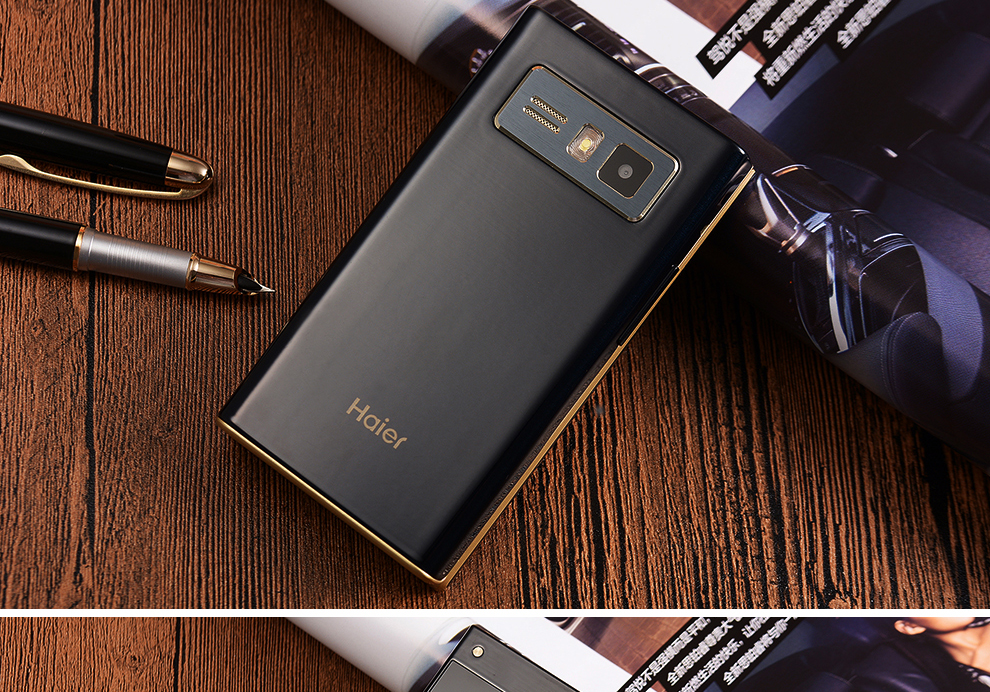 海尔（Haier）M316 移动/联通2G 翻盖老人手机 钢琴黑