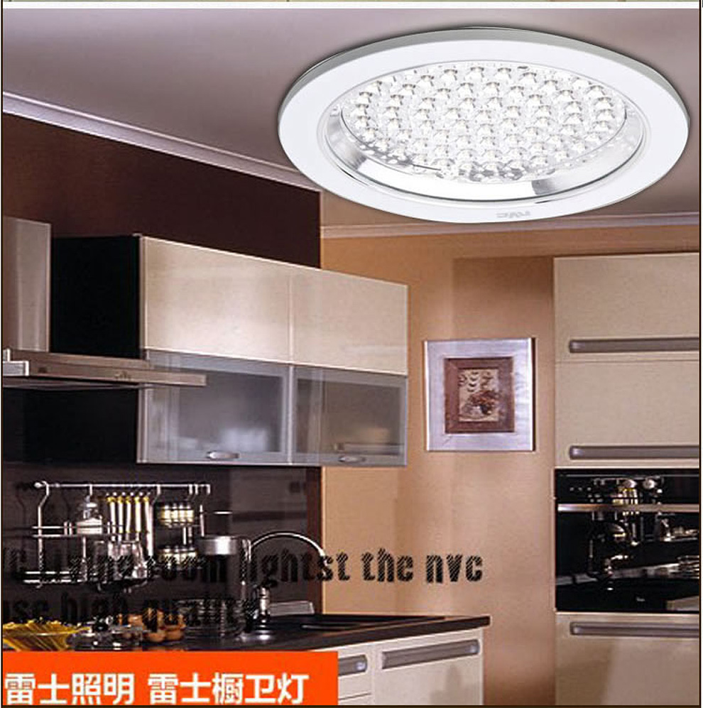 雷士照明NVC嵌入式LED吸顶节能厨卫灯NWQ1034/8W 黄光