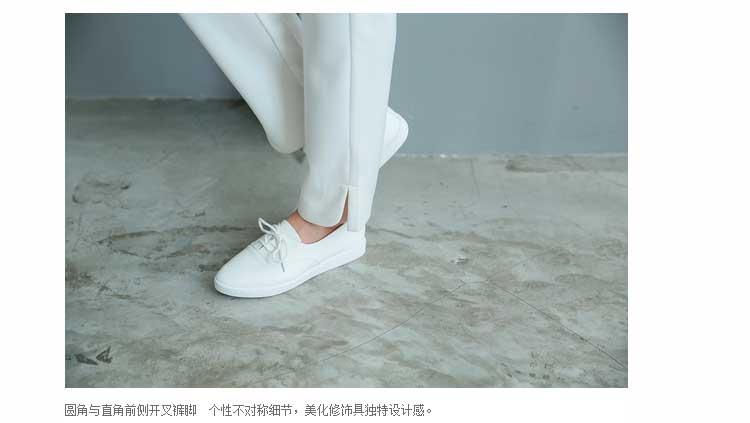 LA洛安尼   休闲V圆角和直角开叉小脚裤 超好版型面料 西装长裤 6581 黑色 XXL