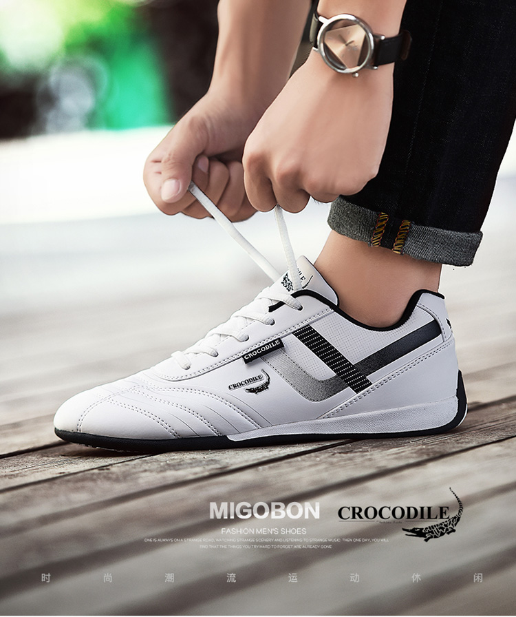 鳄鱼恤休闲鞋男鞋秋冬季时尚男士板鞋 运动户外鞋子男 白色 39_ 6折