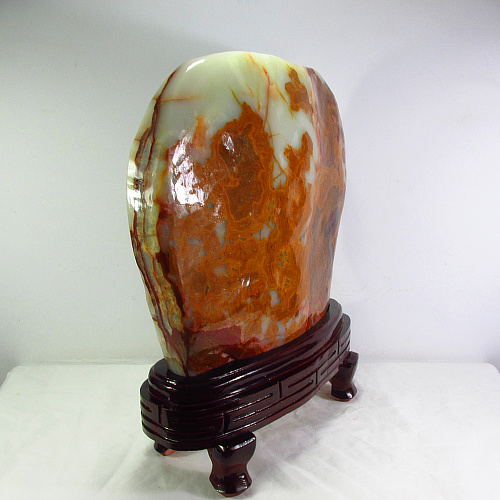 天然阿富汗玉石奇石头原石玄关摆件镇宅收藏品超和田玉_现价3950元