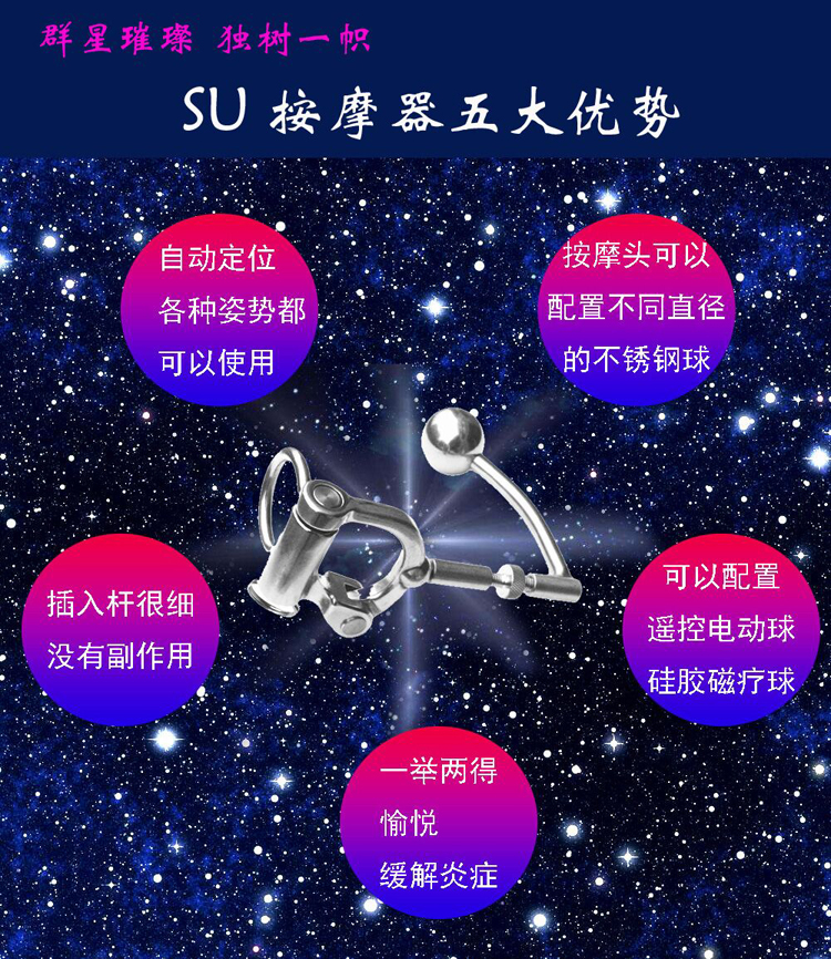 乾尔康su前列腺按摩器男用后庭肛塞穿戴外出304钢材质自慰器前列腺