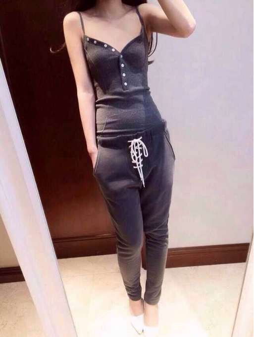 美谐 长袖卫衣套装女2016秋冬季新款女装时尚休闲连帽运动休闲加绒加厚哈伦裤卫衣三件套女秋 灰色加绒 S