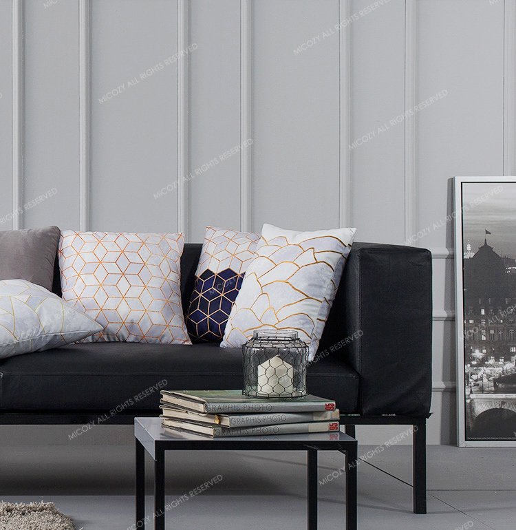 ins风北欧现代简约客厅抱枕沙发靠垫套汽车用靠枕床头靠背垫 js-白金