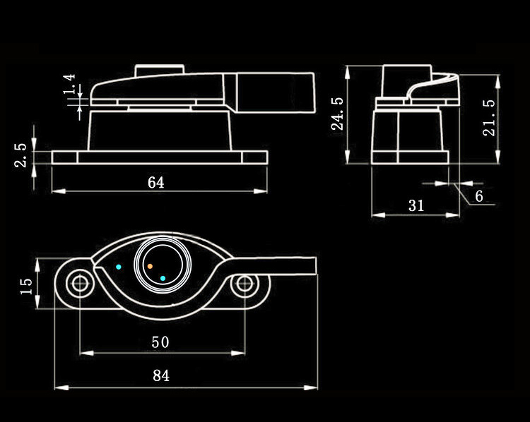 蒙莱奇90保险月牙锁老式90铝合金窗月牙锁塑钢推拉窗户锁扣不锈钢月牙