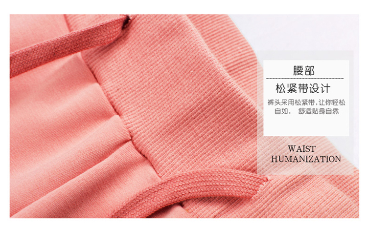梓欣2015秋新款运动套装女秋季时尚韩版休闲套装运动服长袖卫衣E346 粉红色 M