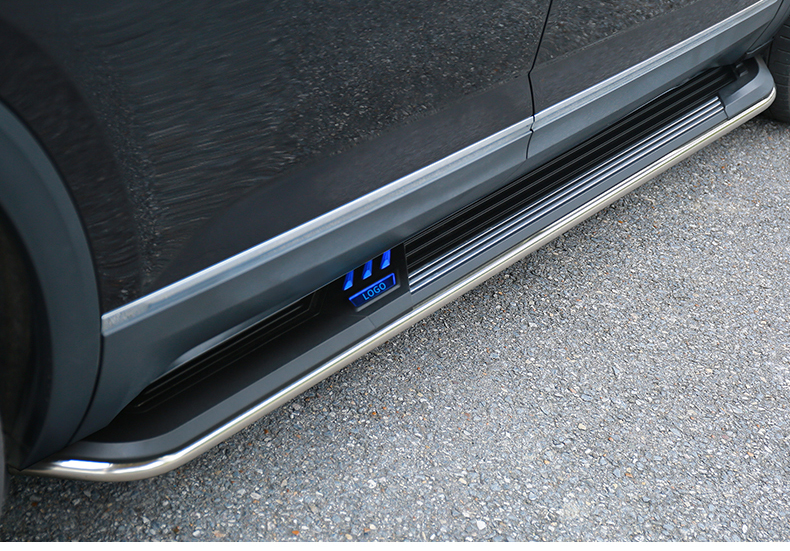 专用于2017新款途昂踏板大众途昂脚踏板侧踏板改装suv迎宾踏板 【欧陆