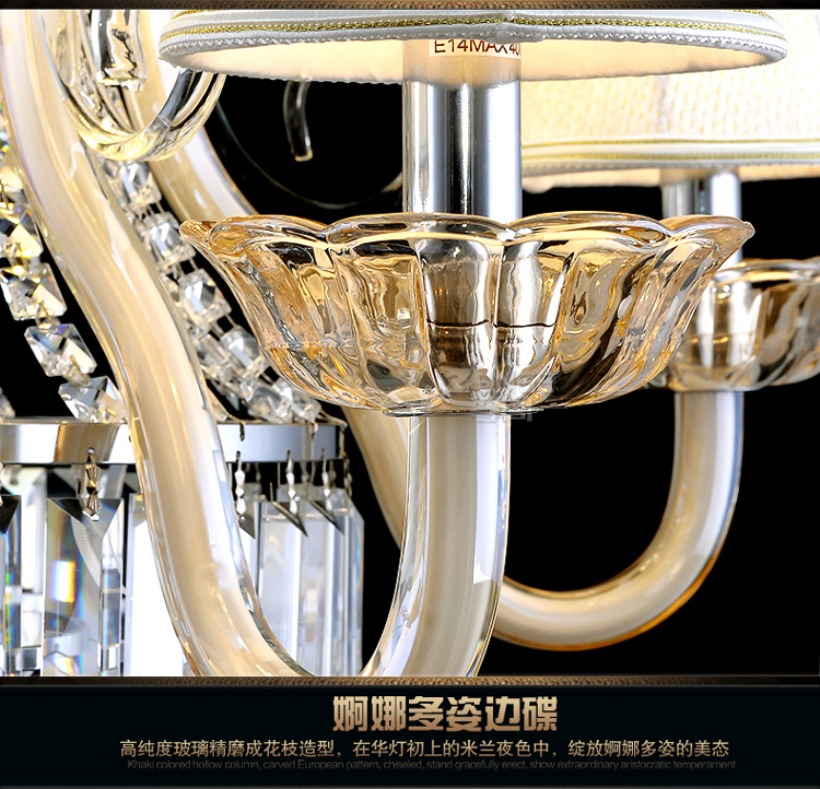 
                                        尊阁欧式原创水晶灯LED水晶吸顶灯148客厅灯卧室灯圆形灯具灯饰 标准版 5头                