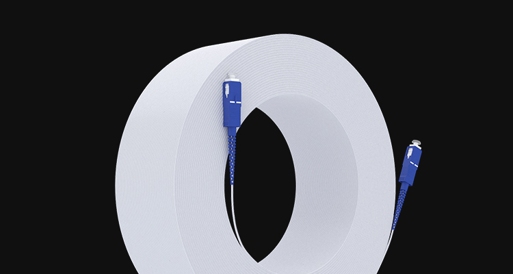 0*2.0室内单芯皮线光纤跳线 电信联通移动通用 双头sc口 白色200米