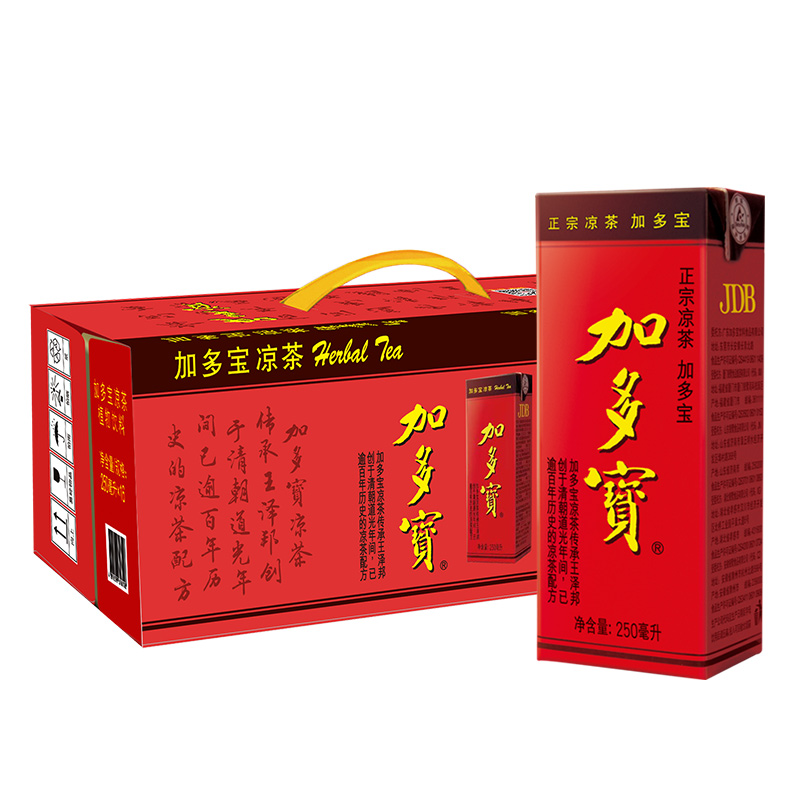 加多宝 凉茶植物饮料 茶饮料 250ml*16盒 礼盒装