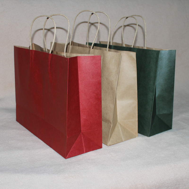 手粘绳纸袋批发大小号定制牛皮纸袋礼品袋服装袋印logo包邮10只一包