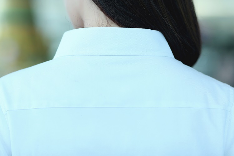 莫卡妮雪时尚韩版大码修身2015秋装新款女子衬衫长袖中长款职业装棉麻欧美 白色 XL