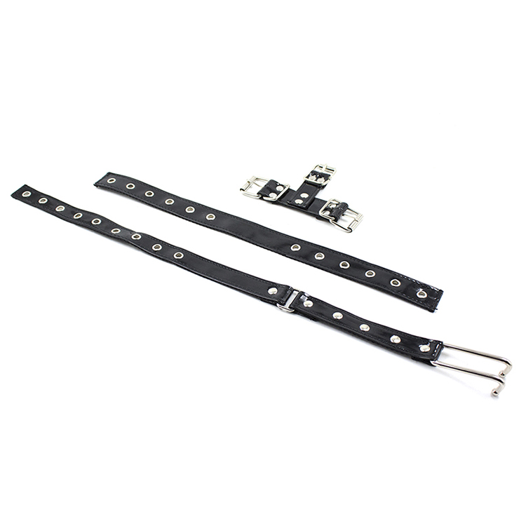 桃色缘 惩戒刑罚强制开口金属鼻钩带皮革颈套限制嘴钩 sm情趣用品男